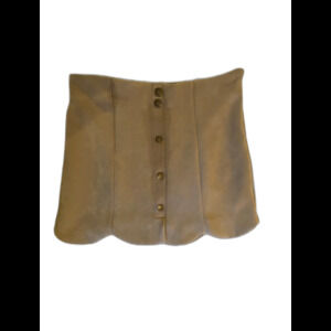 Faux Suede Womens Skirt Medium Scalloped Hem Boho or Cowgirl Western Style